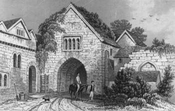 Allington Castle (engraving) (b/w photo) | Obraz na stenu