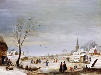 Winter Landscape (oil on canvas) | Obraz na stenu