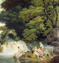 The Salmon Leap at Leixlip with Nymphs Bathing, 1783 (oil on canvas) | Obraz na stenu