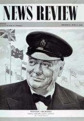Winston Churchill, from the frontcover of 'News Review', 6th June 1946 (print) | Obraz na stenu