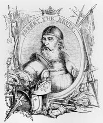 Portrait of Robert the Bruce (1274-1329) (engraving) (b/w photo) | Obraz na stenu