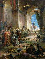 Napoleon Bonaparte (1769-1821) in the Grand Mosque at Cairo (oil on canvas) | Obraz na stenu