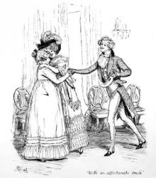 'With an affectionate smile', illustration from 'Pride & Prejudice' by Jane Austen, edition published in 1894 (engraving) | Obraz na stenu
