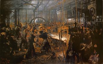 The Iron-Rolling Mill (oil on canvas), 1875 | Obraz na stenu