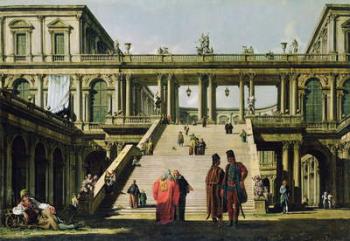 Ideal Landscape with Palace Steps, 1762 (oil on canvas) | Obraz na stenu