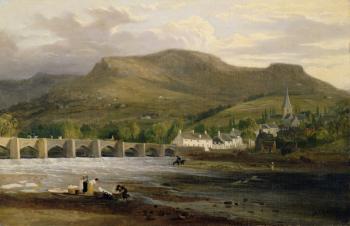 Crickhowell, Breconshire, c.1800 (oil on canvas) | Obraz na stenu