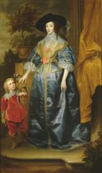 Queen Henrietta Maria and her dwarf Sir Jeffrey Hudson, c.1633 | Obraz na stenu