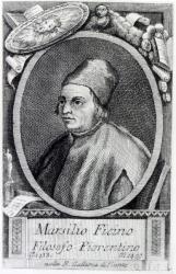 Marsilio Ficino (engraving) (b/w photo) | Obraz na stenu