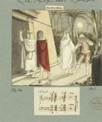 Illustration for Mozart's 'The Magic Flute', 1845 (w/c on paper) | Obraz na stenu