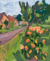 Neighbour's Roses, 2008 (oil on board) | Obraz na stenu