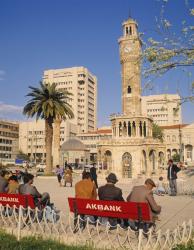 View of Konak Square showing the Clock Tower (photo) | Obraz na stenu