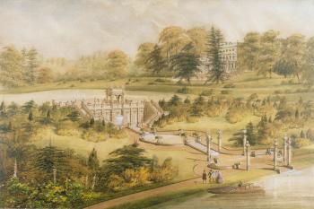 Design for Cowley Manor, c.1860 (w/c, pen & ink on paper) | Obraz na stenu