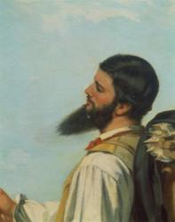 La Rencontre ou Bonjour M.Courbet, (detail of head and shoulders) | Obraz na stenu