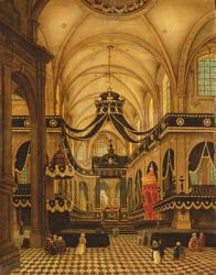 Funeral of Louis Belmas at Cambrai Cathedral (oil on canvas) | Obraz na stenu