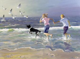 The Chase (oil on board) | Obraz na stenu