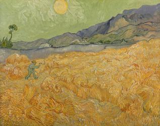 Wheatfield with Reaper, 1889 (oil on canvas) | Obraz na stenu