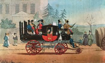 The Steam Coach (colour litho) | Obraz na stenu