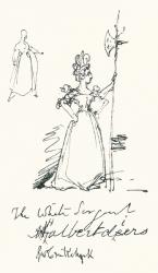 George Cruikshank, 1792  1878. British caricaturist and book illustrator. A sketch by Cruikshank of Queen Victoria as "The White Sergeant Halbertdiers". From The Strand Magazine published 1897. | Obraz na stenu