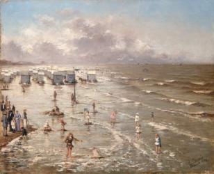 The Beach at Ostend, 1892 (oil on canvas) | Obraz na stenu
