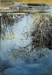 Winter Reeds on Reflection, 2013, (oil on board) | Obraz na stenu