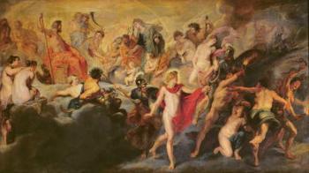 The Medici Cycle: Council of the Gods for the Spanish Marriage, 1621-25 (oil on canvas) | Obraz na stenu