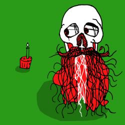 Birthday beard skull | Obraz na stenu