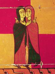 Altarpiece panel showing the Visitation (oil on panel) | Obraz na stenu