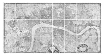 A plan of the cities of London and Westminster, and borough of Southwark, 1746 (engraving) | Obraz na stenu