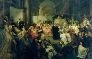 Galilei before the Council, 1861 (oil on canvas) | Obraz na stenu