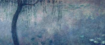 Waterlilies: Two Weeping Willows, left section, 1914-18 (oil on canvas) (see also 75701-03) | Obraz na stenu