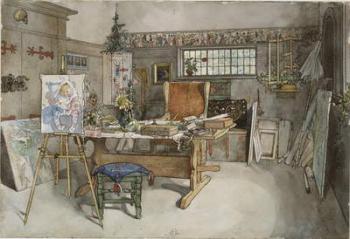 The Studio, from 'A Home' series, c.1895 (w/c on paper) | Obraz na stenu