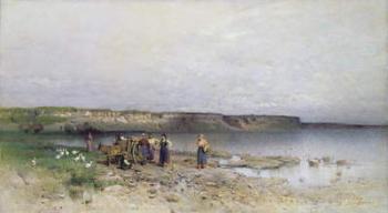 Lake Balaton with the Shore of Akarattya, 1885 | Obraz na stenu