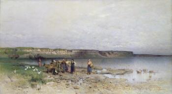 Lake Balaton with the Shore of Akarattya, 1885 | Obraz na stenu