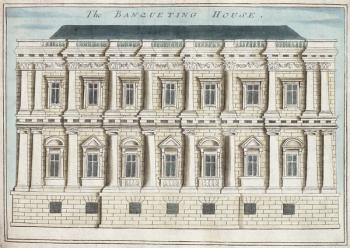 Banqueting House, Whitehall, from 'A Book of the Prospects of the Remarkable Places in and about the City of London', c.1700 (engraving) | Obraz na stenu