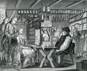 La Pharmacie Rustique, print made by Bartolomaus Hubner (1727-1795), 1774 (engraving) | Obraz na stenu