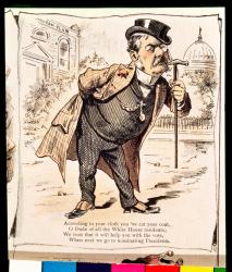 Caricature of Chester Alan Arthur, c.1883 (colour litho) | Obraz na stenu