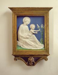 Madonna of the Lilies, c.1450-60 (terracotta with glaze) | Obraz na stenu