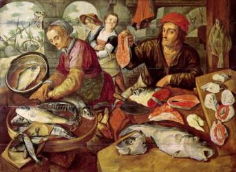The Fish Market (oil on panel) | Obraz na stenu