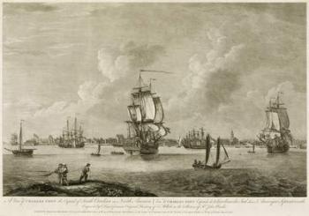 A View of Charles Town the Capital of South Carolina in North America, from 'Scenographia Americana', engraved by Pierre Charles Canot (1710-77) published 1758-60 (engraving) | Obraz na stenu