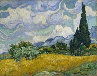 Wheat Field with Cypresses, 1889 (oil on canvas) | Obraz na stenu
