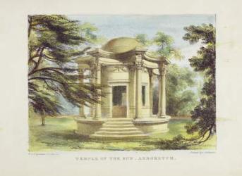 Temple of Victory, Kew Gardens, plate 19 from 'Kew Gardens: A Series of Twenty-Four Drawings on Stone', engraved by Charles Hullmandel (1789-1850) published 1820 (hand-coloured litho) | Obraz na stenu