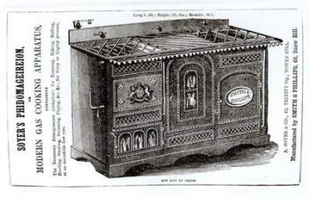 Soyer's Phidomageireion or Modern Gas Cooking Apparatus (engraving) (b/w photo) | Obraz na stenu