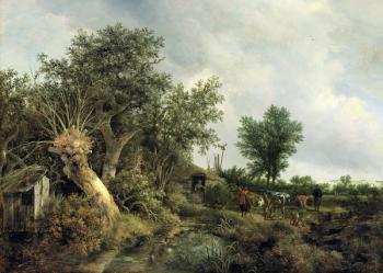 Landscape with a Hut, 1646 (oil on panel) | Obraz na stenu