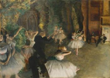 The Rehearsal of the Ballet on Stage, c.1878-79 (pastel on paper) | Obraz na stenu