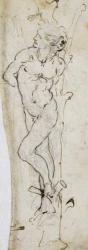Study of St. Sebastian, 1480-81 (pen & ink over pencil on paper) | Obraz na stenu