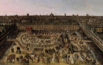 The Place Royale and the Carrousel in 1612 (oil on canvas) | Obraz na stenu