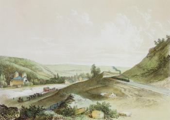 View of the Paris-Orleans Railway near Etrechy (colour litho) | Obraz na stenu