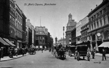 St. Ann's Square, Manchester, c.1910 (b/w photo) | Obraz na stenu