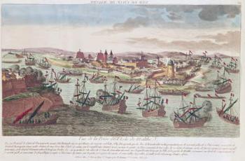 The Siege of Malta, 12th June 1798 (coloured engraving) | Obraz na stenu