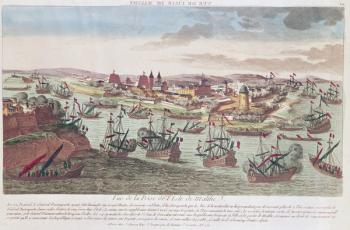 The Siege of Malta, 12th June 1798 (coloured engraving) | Obraz na stenu